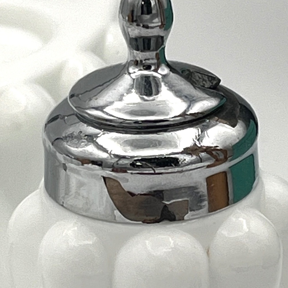 Fenton Art Glass Teardrop Milk Glass Condiment Set No Spoon 1958 - 1966 - 4 Pc - Picture 6 of 11
